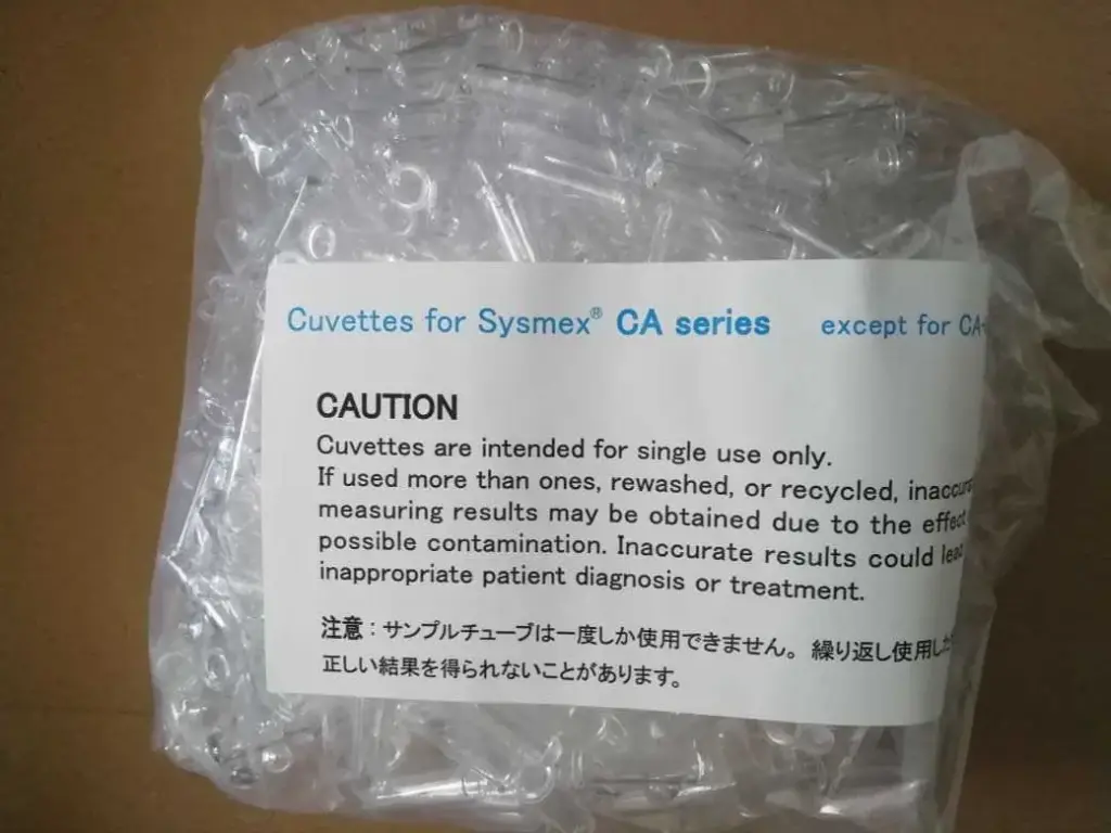 (SU-40 REACTION TUBES) CUBETAS REACCION CA500/CA600 CUVETTES SYSMEX CA SERIES C/1000